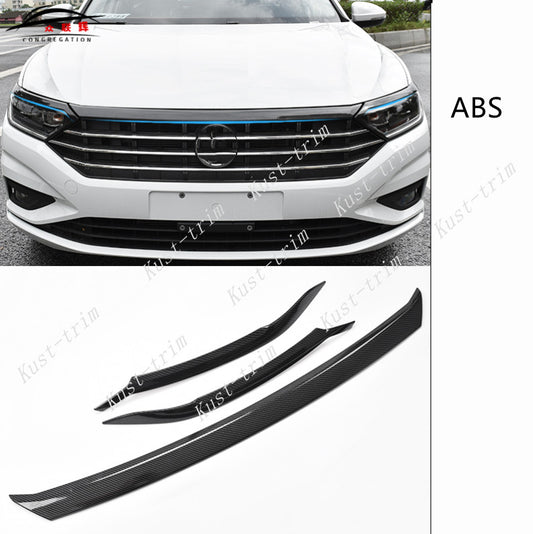 for VW for Jetta Mk7 2021 Front Hood Bonnet Molding Cover trim ABS carbon fiber n
