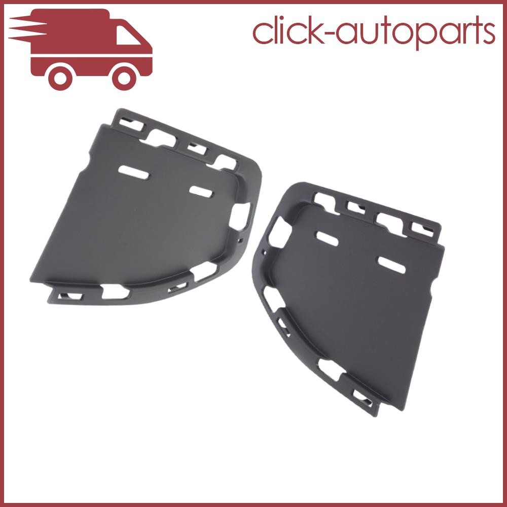 2Pcs Bumper Face Bar Grille Front Left Right Outer for 2014-2020 4-Series Black
