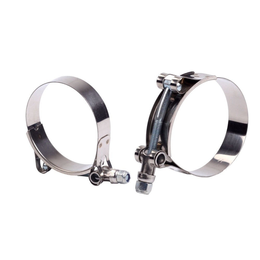 2 x 3 inch Stainless Steel T-bolt Clamps for Turbine Intake 77-87 mm Silicone Hose Clamps ( )