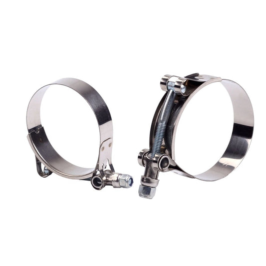 2 x 3 inch Stainless Steel T-bolt Clamps for Turbine Intake 77-87 mm Silicone Hose Clamps ( )