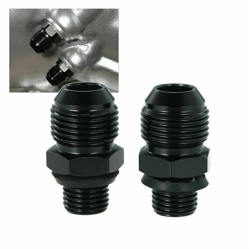 8AN-1/4 Transmission Oil Cooler Adapter Fitting GM Turbo 350 400 4L60E 200R 2pcs
