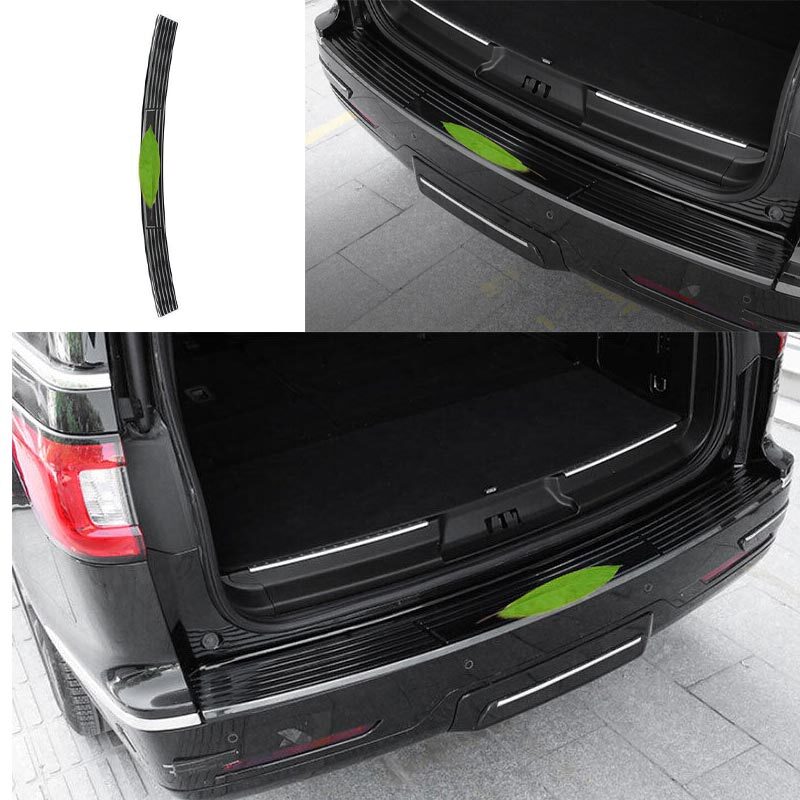 Steel for Lincoln for Navigator 18-22 Black Outer Rear Bumper Protector Guard Trim