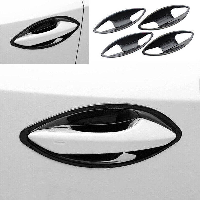 for Lexus NX200t 300h 2015-2021 Black Steel Car Door Handle Bowl Cup Cover Trim