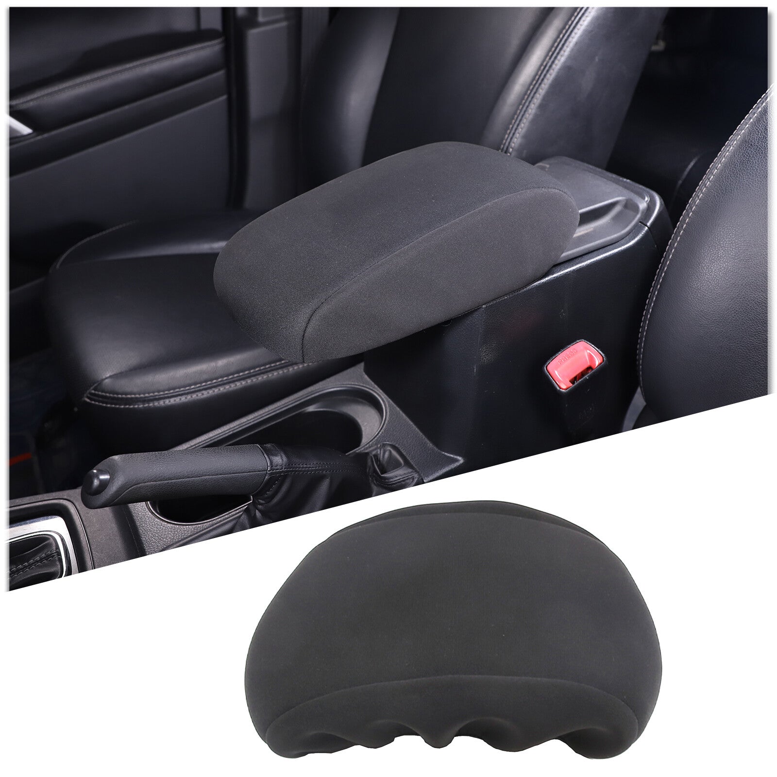 Fabric center console cover, armrest cover, and backrest cushion for Subaru Forester 2013 - 2018 - n