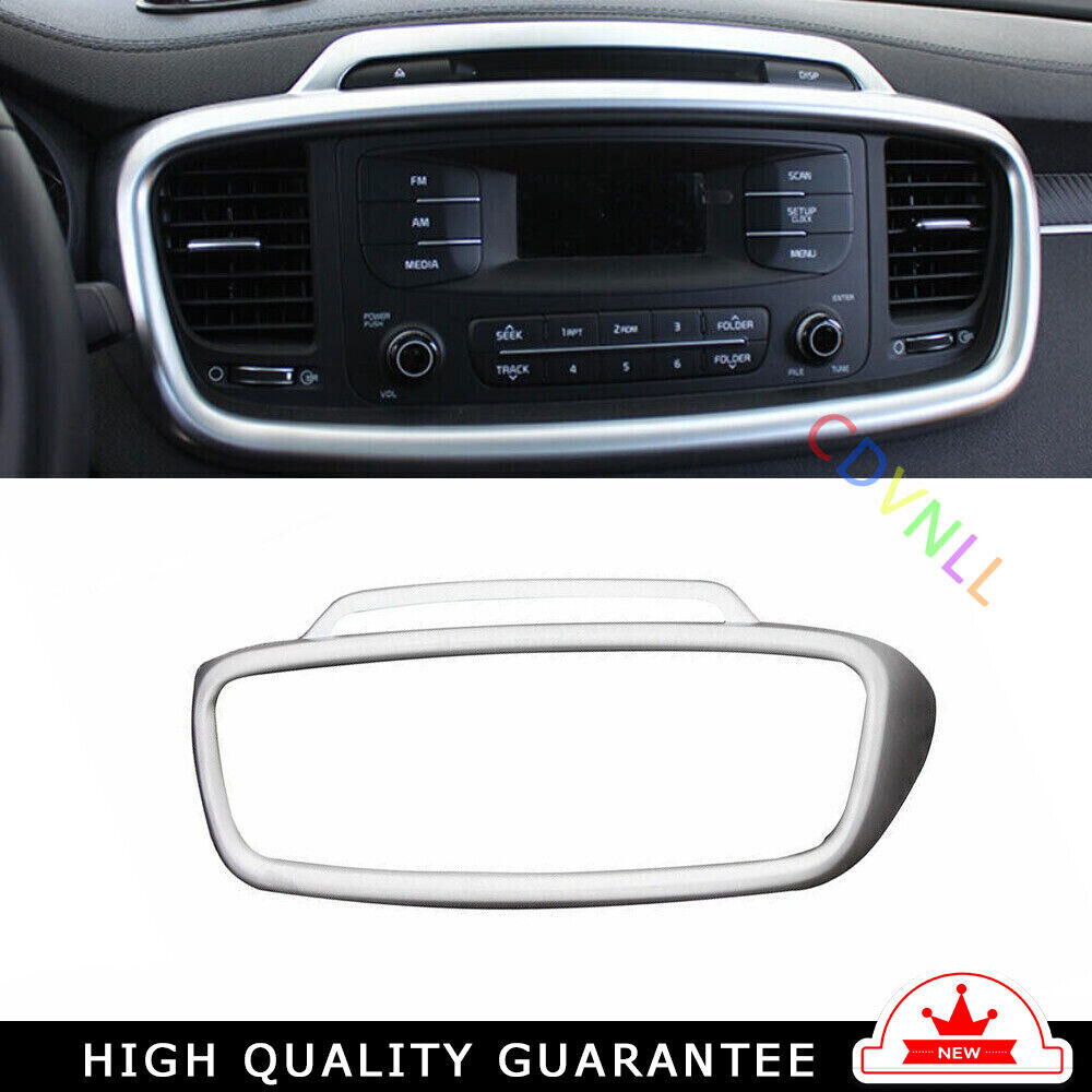 Middle Console Navigation Panel Trim Fit for Kia Sorento DX 2016-20 Matte Silver