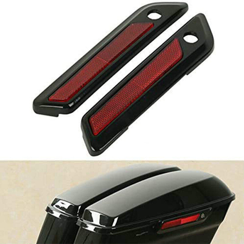 Black motorcycle saddlebag hinge latch cover for Harley Touring Glide 2014-up- n