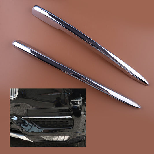 2x Chrome Car Fog Lamp Fog Light Cover Trim Strip fit for Volvo XC90 2015-2019