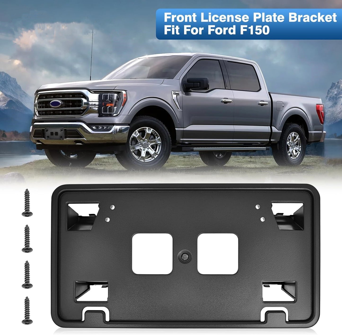 ML3Z-17A385-AB For 2021 2022 2023 F-150 3.3L 5.0L Front License Plate Bracket Q