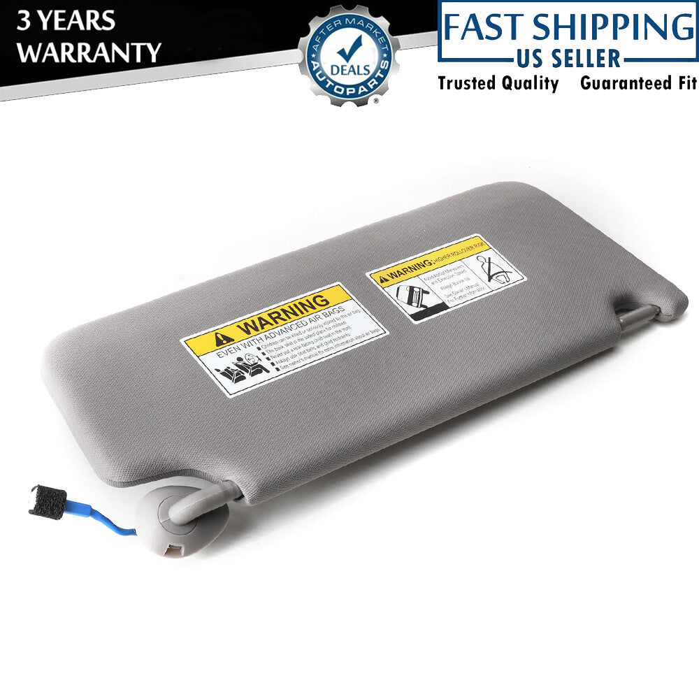 1X Gray Left Driver Side Sun Visor Assembly W/ Mirror For 2016-2022 for Honda Pilot