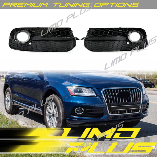 Front Bumper Grill Fog Light Lamp Covers Trim for for Audi Q5 8R 2013-2017 v