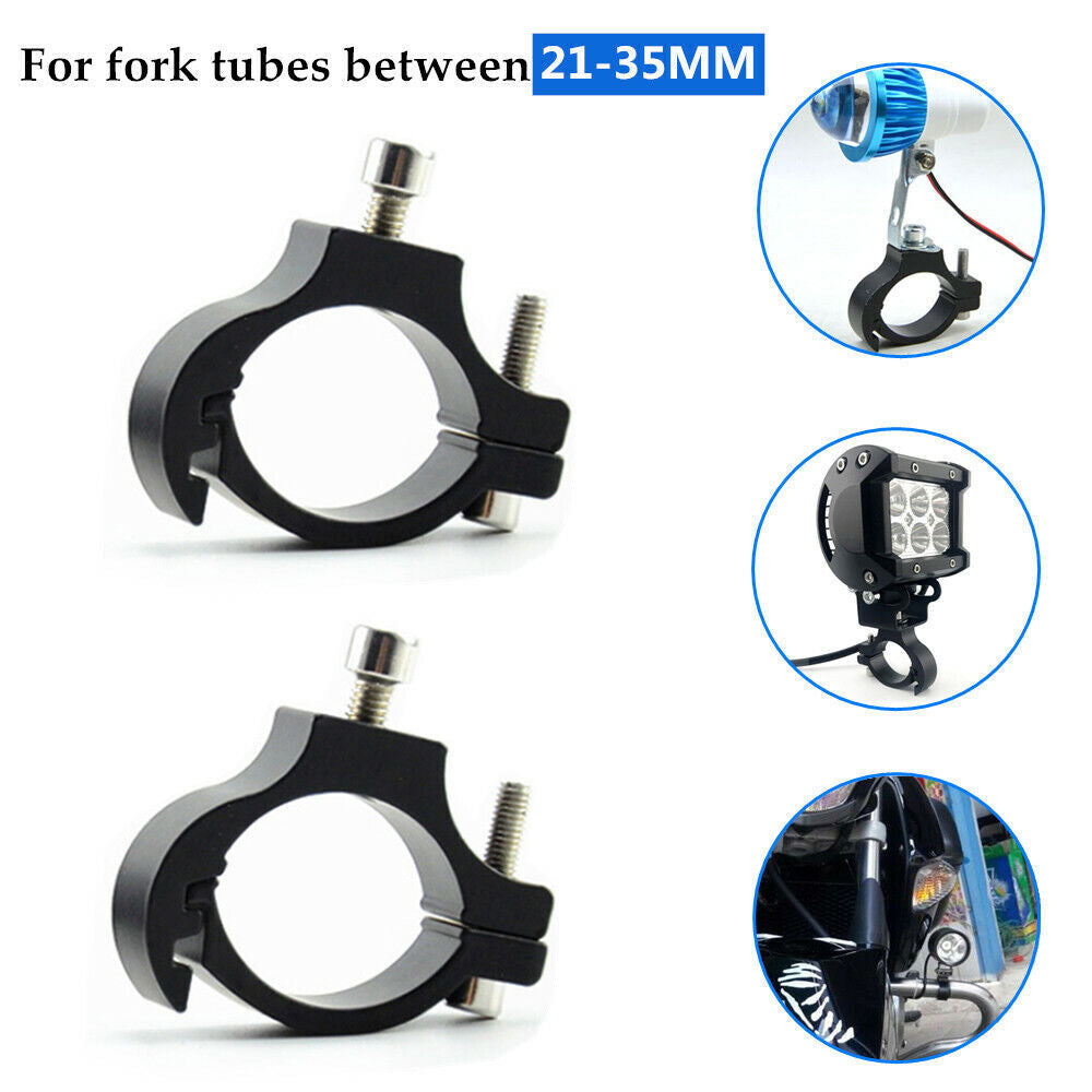 Pipe clamp bracket for motorcycle/scooter external headlight and fog light mounting bracket - n