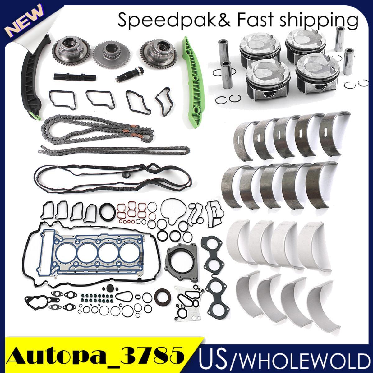 M271 Engine Rebuild Kits Timing Chain Pistons Rings Set ¦µ82mm for Mercedes-Benz