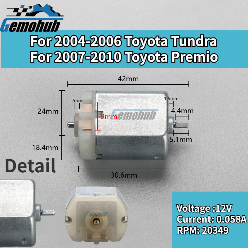Mirror FOLDING motor repair for 2004-2006 for Toyota Tundra 2007-2010 for Toyota Premio