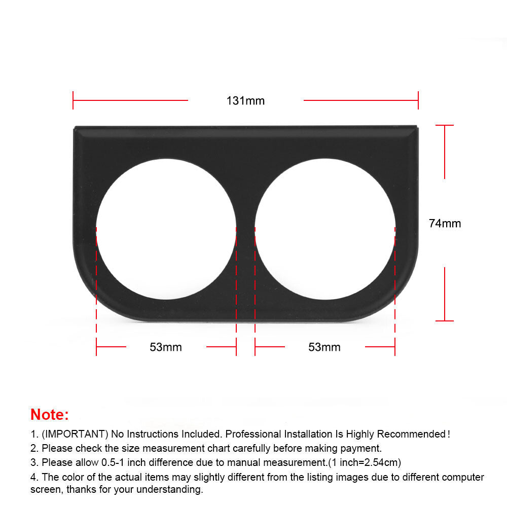 Universal 52mm Dual Gauge Under Dash Mounting Bracket Pod Q