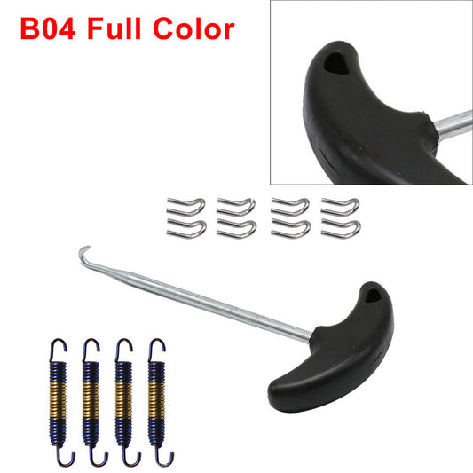 Exhaust Pipe Muffler Mounting Springs Hooks Set Link Stainless Steel Full Color