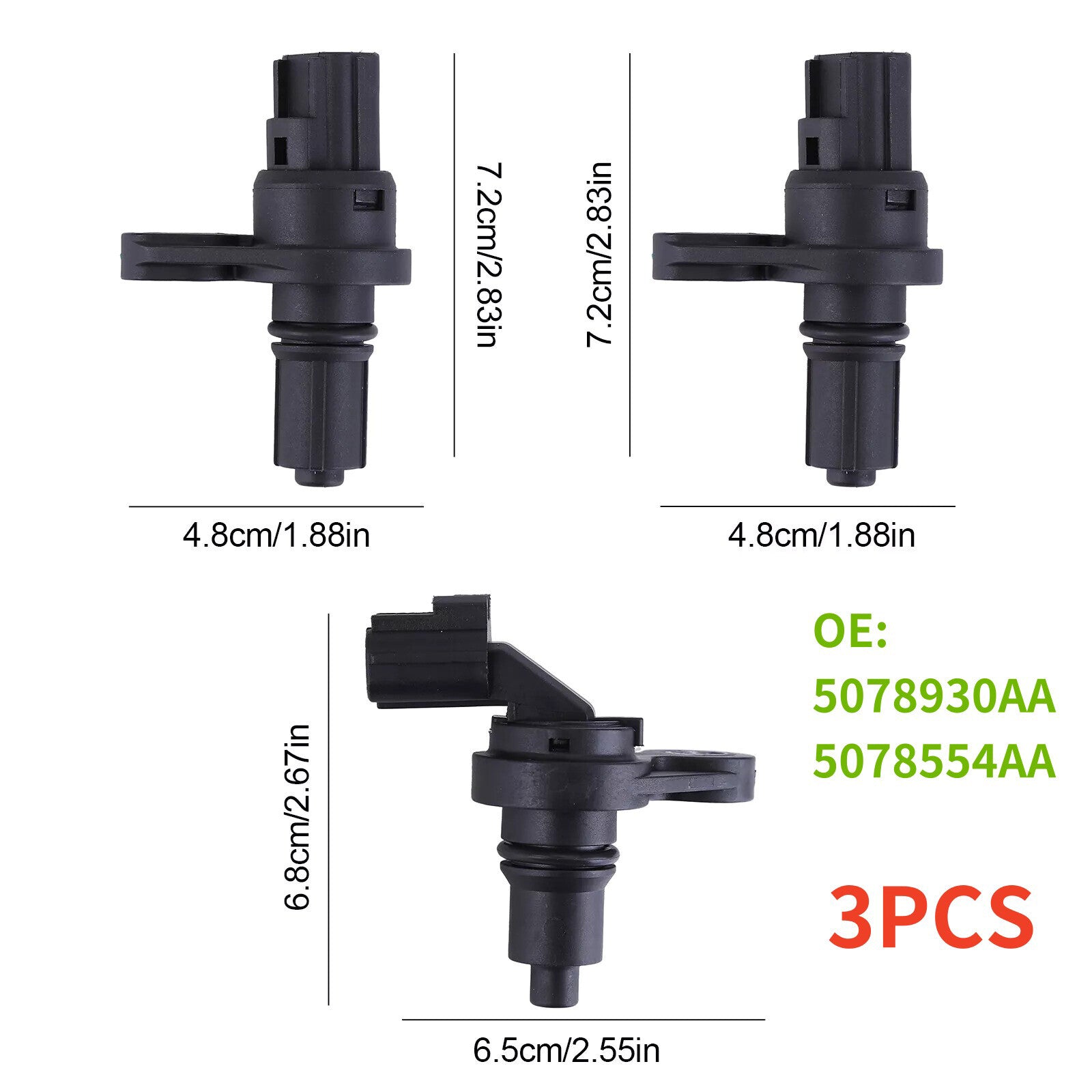 3PCS Transfer/Input/Output 62TE Transmission Speed Sensor for Chrysler 200 11-14