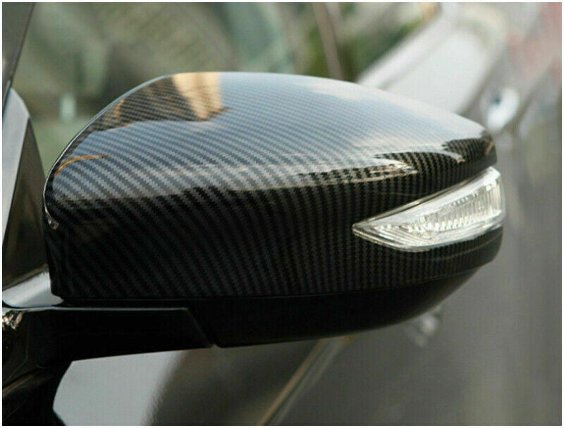 for Nissan Teana Altima 13-2018 Carbon Fiber Rear View Side Mirror Cover Trim 2X