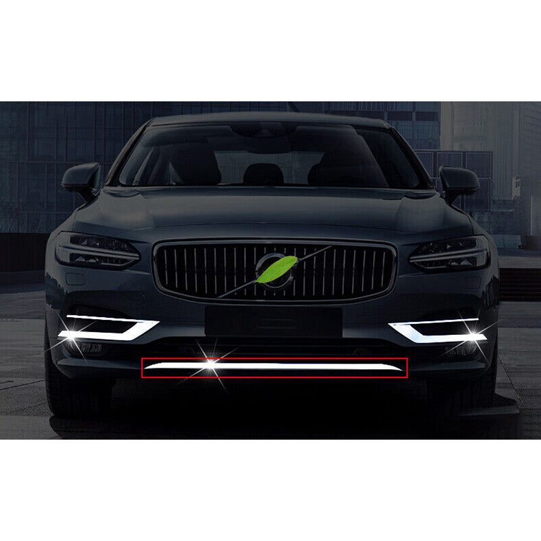 for Volvo S90 2017-2020 Stainless Front bumper Bottom Cover Molding Guard Trim