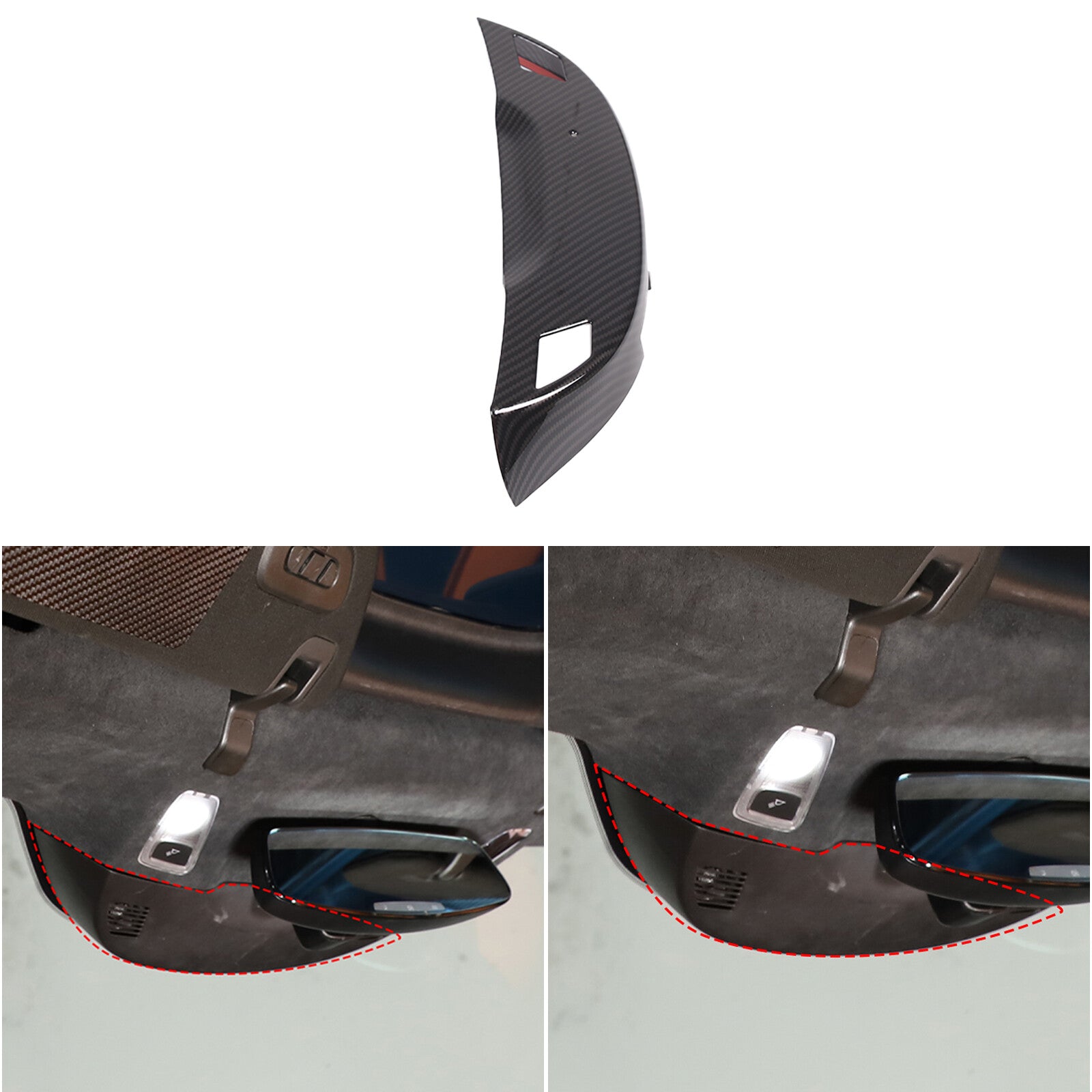 LHD carbon fiber ABS gear shift plate cover decoration suitable for Subaru Crosstrek 2023-24- v