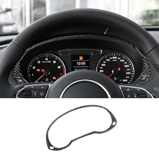 for Audi Q3 2015-2018 Real Carbon Fiber Inner Instrument Panel Frame Cover Trim