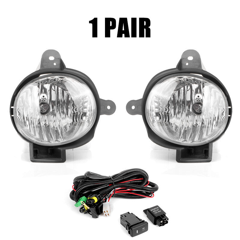 Front Bumper Fog Light Lamp Kit W/ Wiring Switch Fit for TOYOTA HILUX VIGO 2012-2015