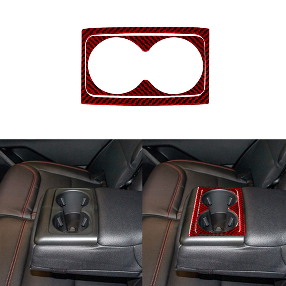 5Pcs Red Carbon Fiber Door Glass Lift Panel Trim for Passat 2006-2011 v