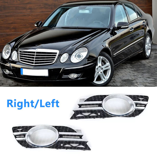 1 Pair Front Fog Light Grill Cover Trim For 2007-2009 E-CLASS W211 v