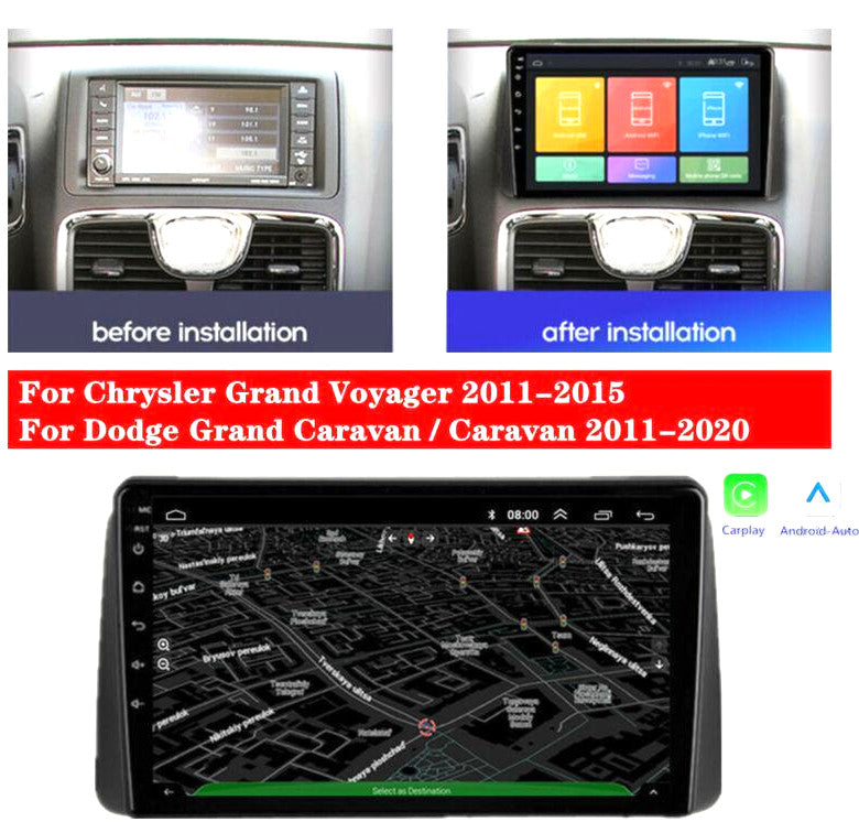 Android 10.1 Navigation with Car Games for Dodge Grand Caravan 11-20 Stereo Radio GPS n
