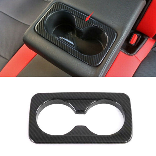 4Pcs Red Carbon Fiber Inner Door Panel Cover Trim For Taycan 2019-2022 v