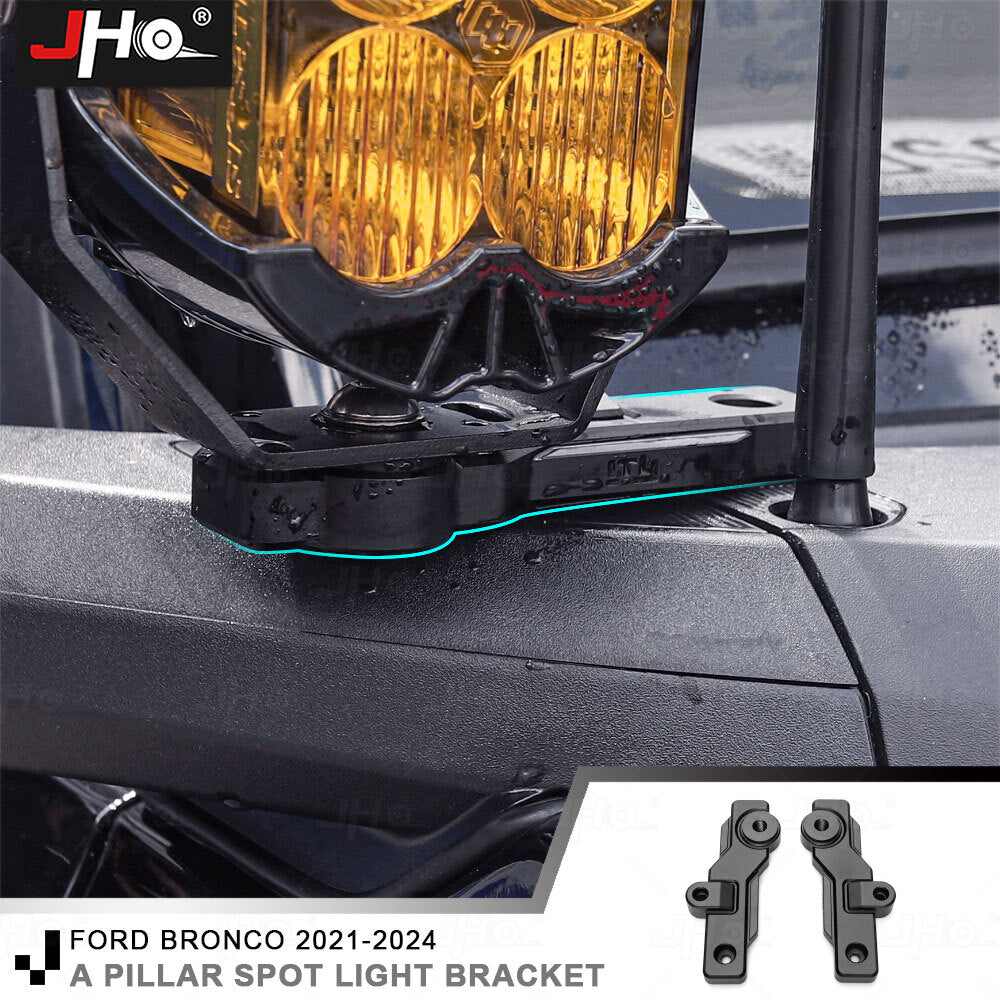 A-Pillar Led Ditch Light Bar Mounting Brackets for Ford Bronco 2021 2022 2023 24