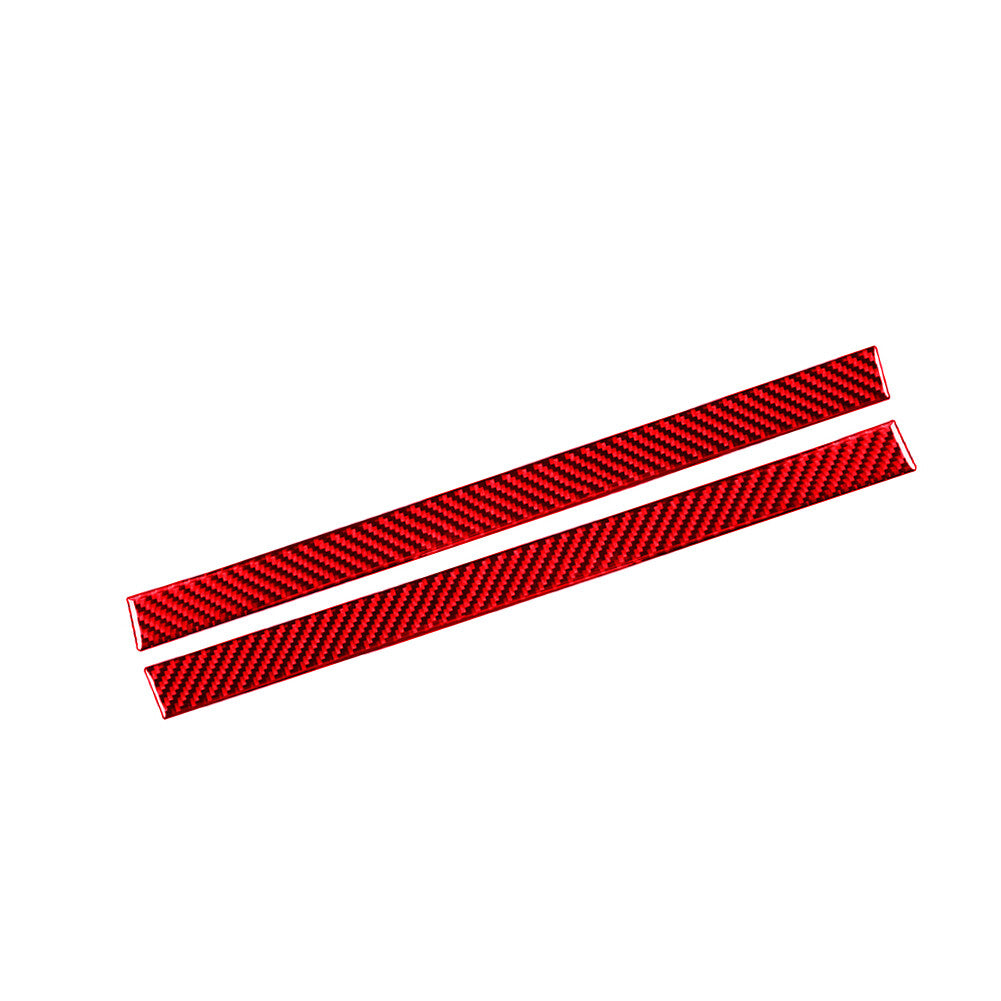 2pcs Red Carbon Fiber Inner Door Bowl Cover Trim For 718 2016-2022 v