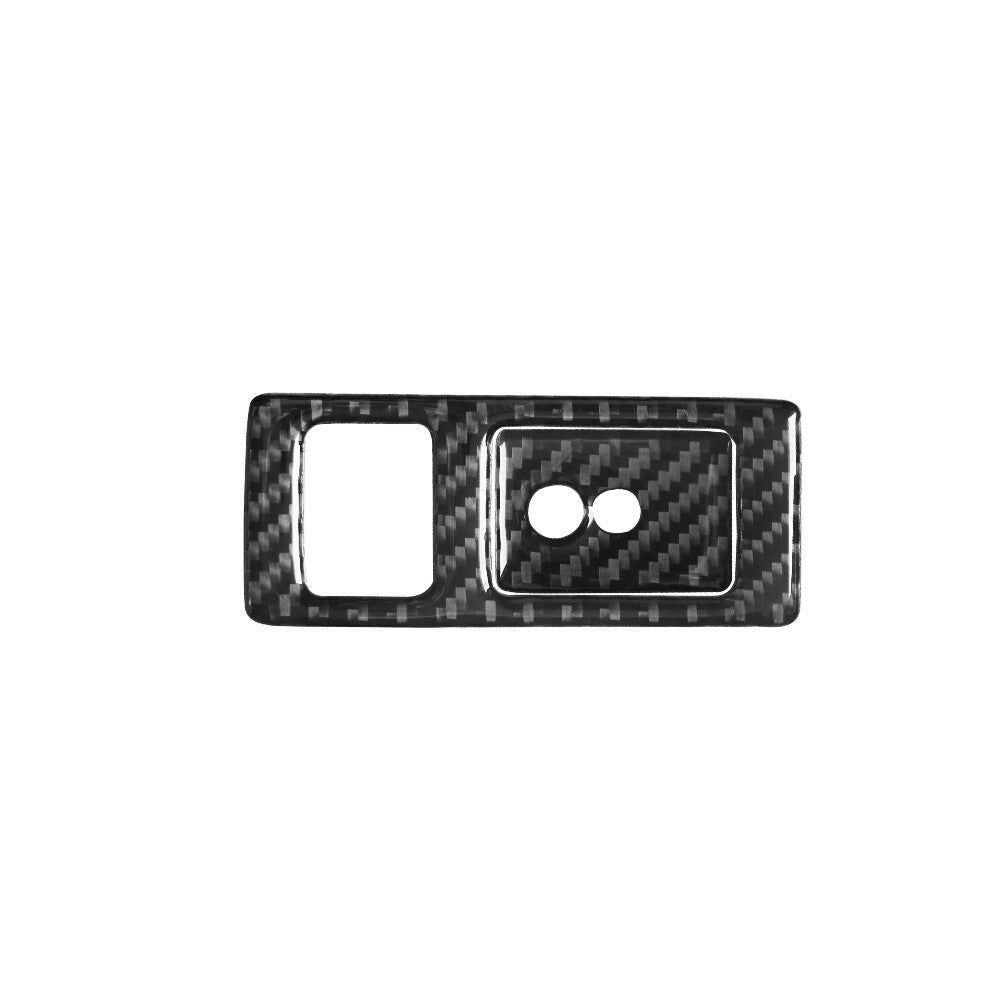 2pcs Red Carbon Fiber Front Door Pull Cover Trim For Fiesta 2011-2015 v