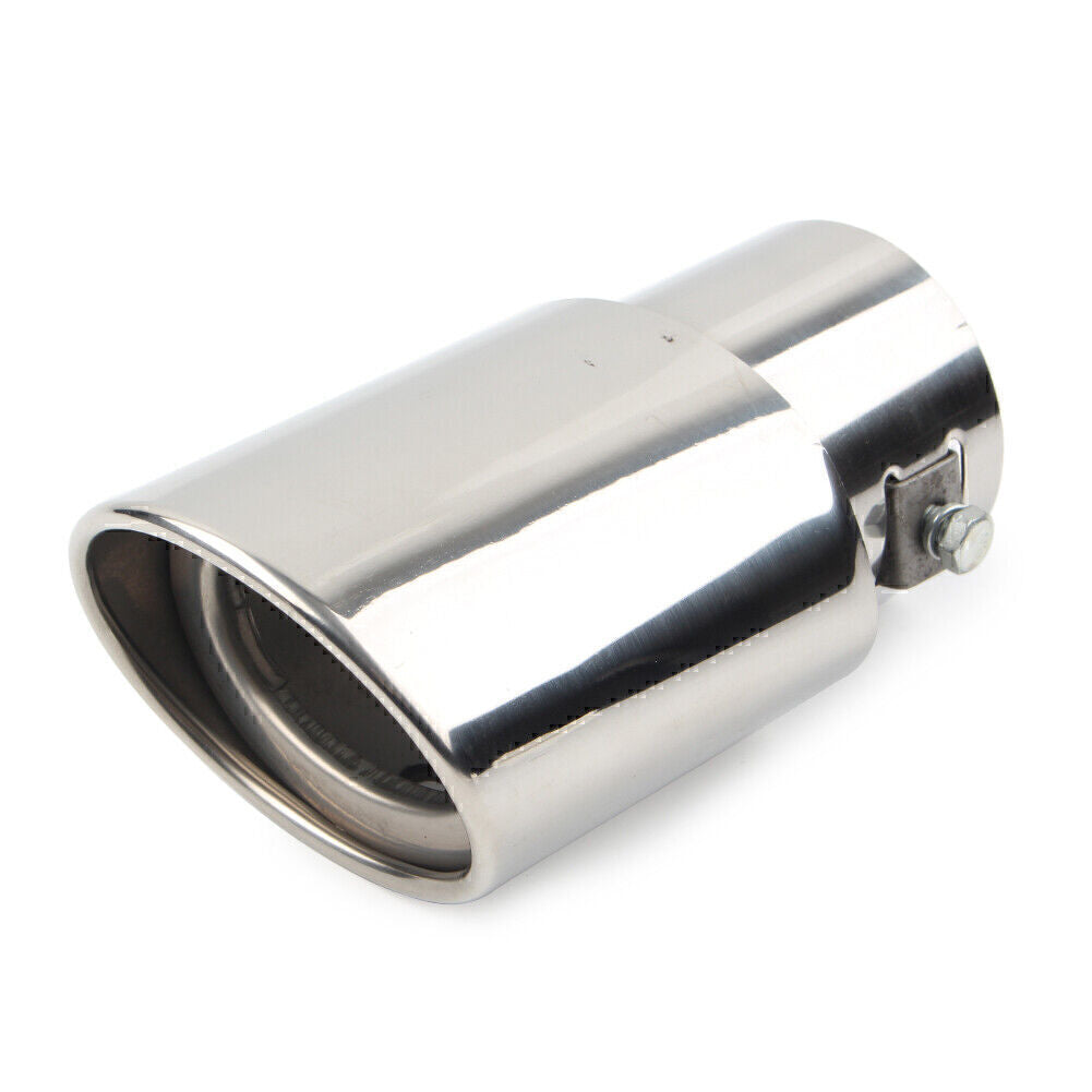 Stainless Steel Car Rear Chrome Exhaust Pipe Tail Muffler Tip Round Accessories Q