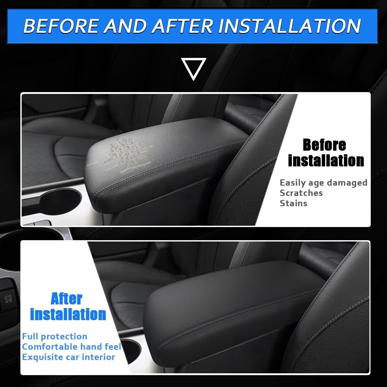 Leather-covered center console armrest cover for 2016-2020 for Kia Optima Sedan cars. n
