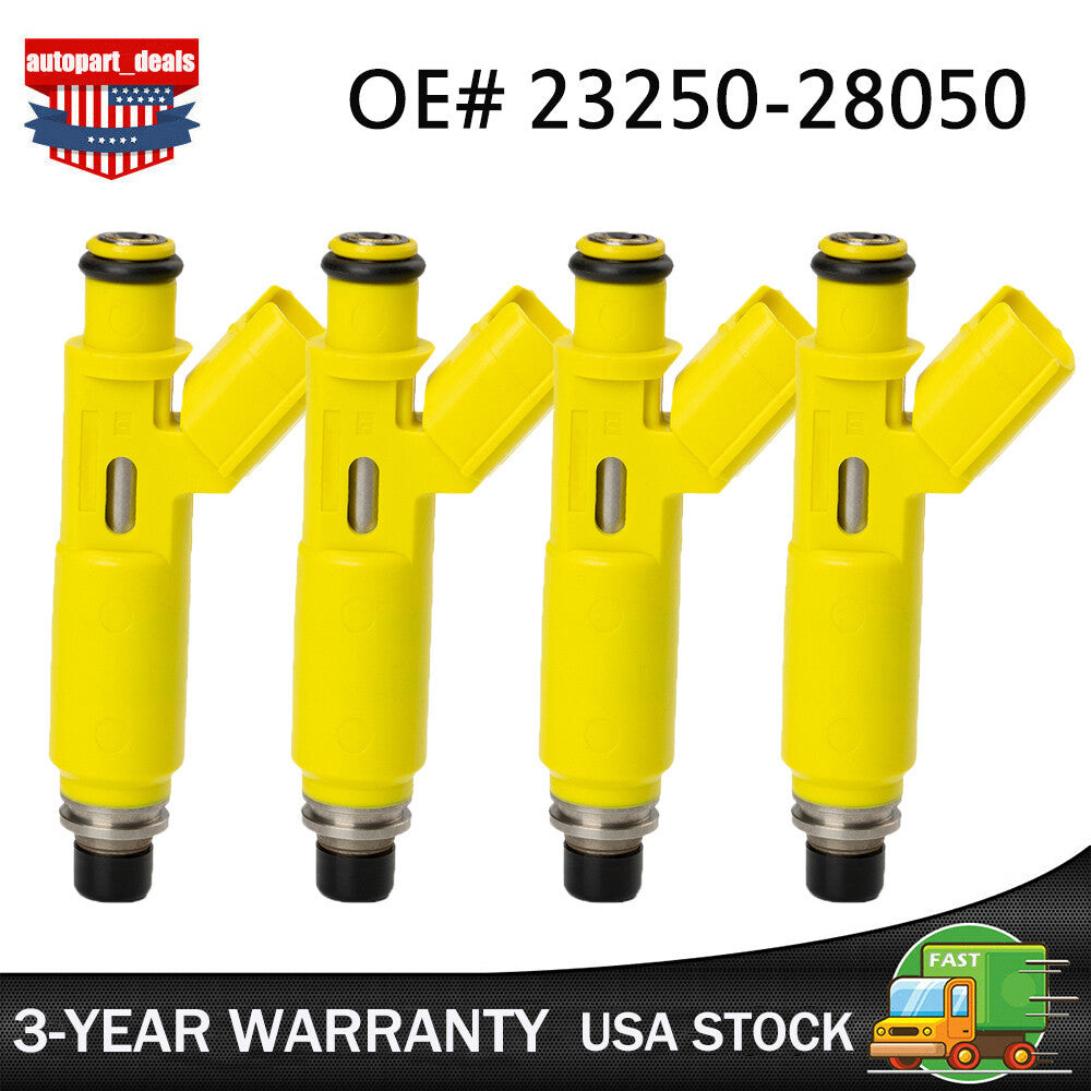 New Fuel Injectors Flow Matched 23250-28050 2001-2003 for Toyota RAV4 2.0L US
