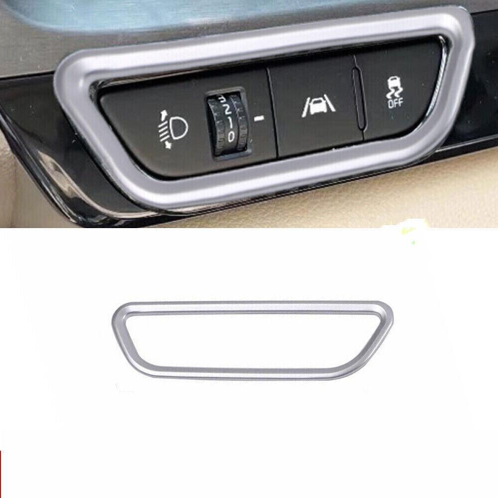Inner Headlight Button Frame Cover Trim for Kia Carnival 22-24 Matte Silver 1PC