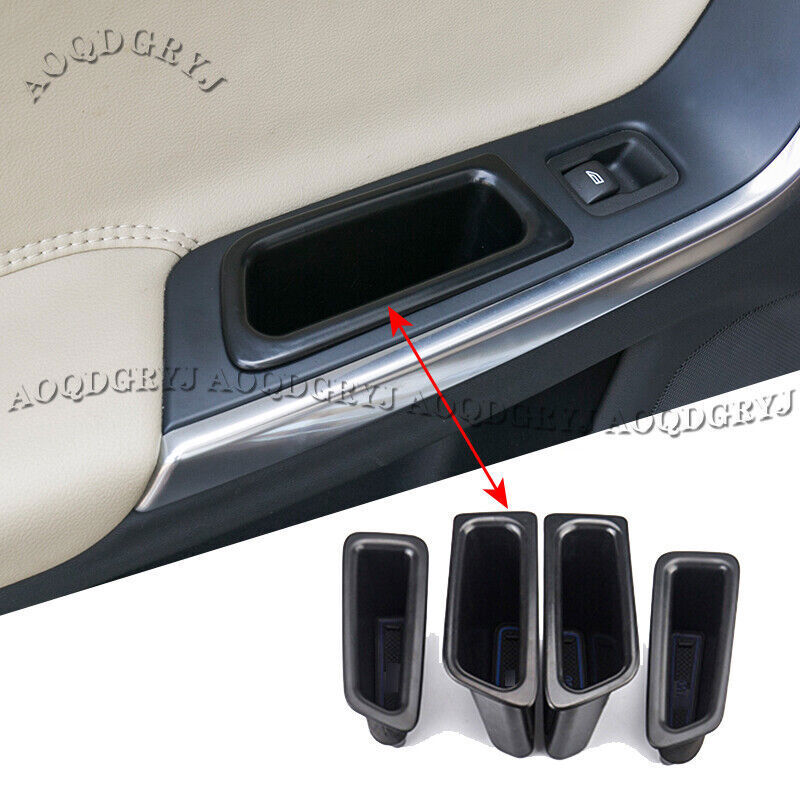 4pcs Car Door Armrest Storage Box Tray Holder Organizer for Volvo XC60 2009-2017 Q