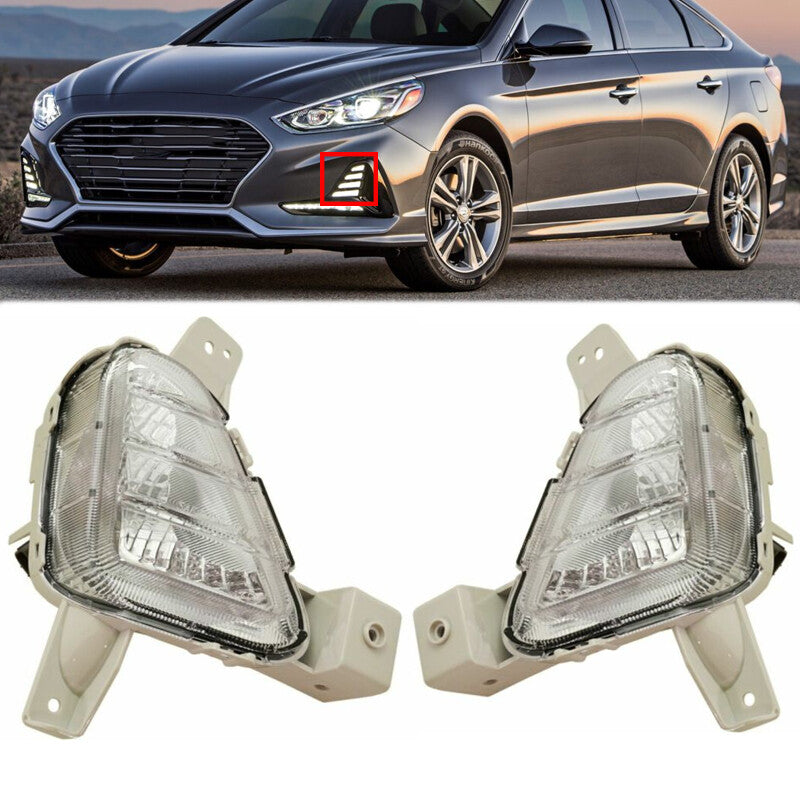 2Pcs for Hyundai SONATA 2018-2019 Daytime Running Lights Fog Lamp Left+Right v