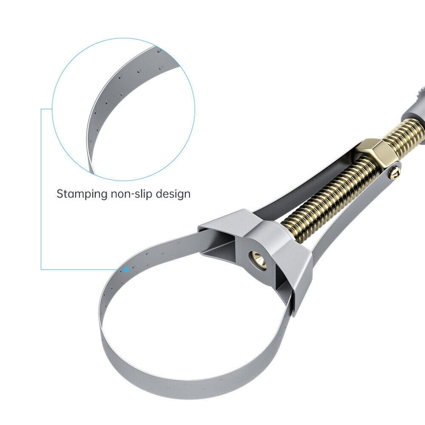 fit Auto Car Oil Filter Removal Tool Cap Spanner Strap Wrench 60~120mm AT