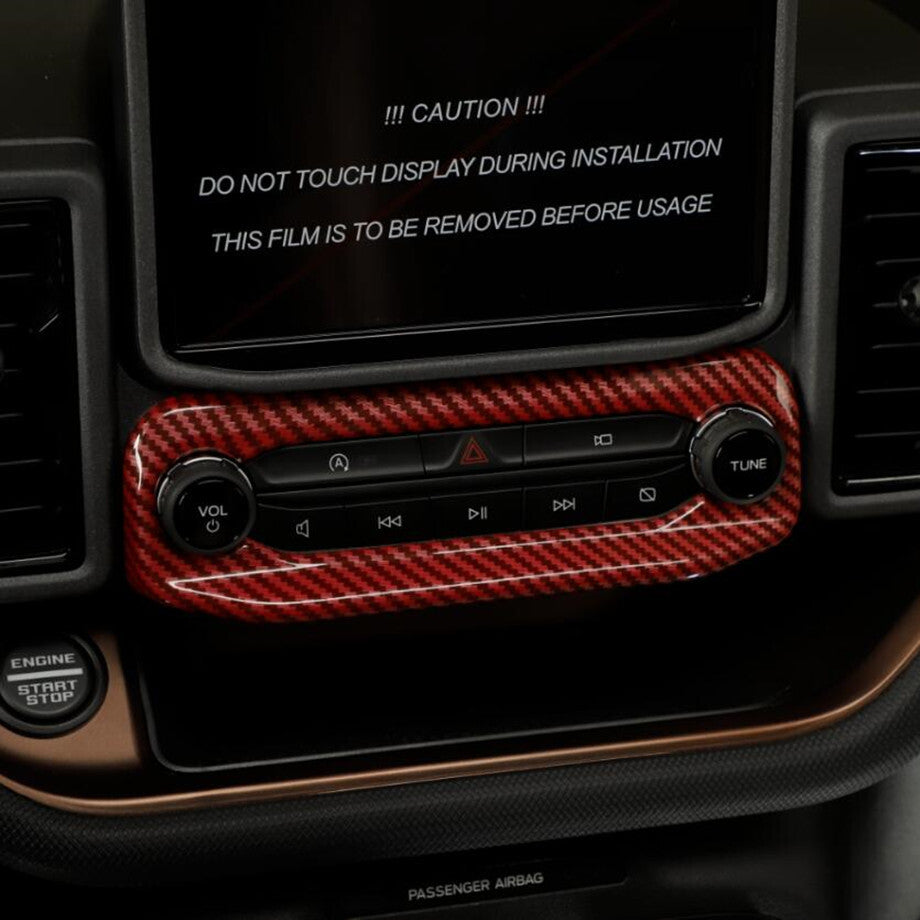 Car Volume Switch Cover Trim For Bronco Sport 21-24 Accessories Red Carbon v