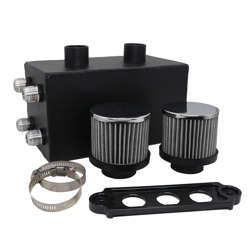 4-port aluminum alloy oil tank separator filter black - n