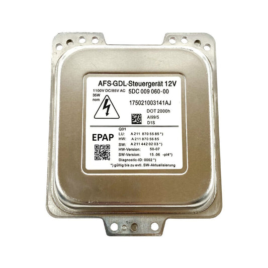 new xenon ballast control computer module for Mercedes E320, E350, E63, and W211 vehicles manufactured between July and September 2007. n