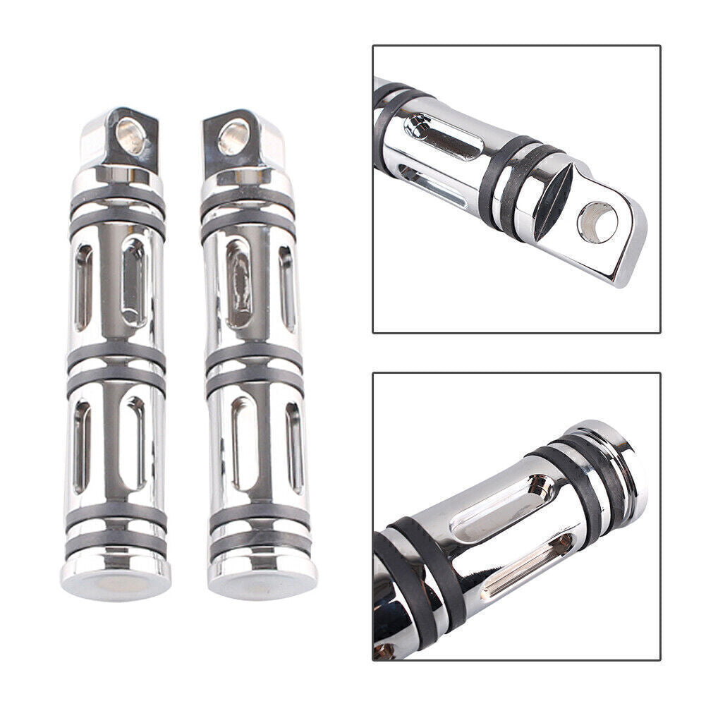 CNC Aluminum Foot Pegs Footpeg for Harley Sportster XL883N FXCW Chrome 49312-10