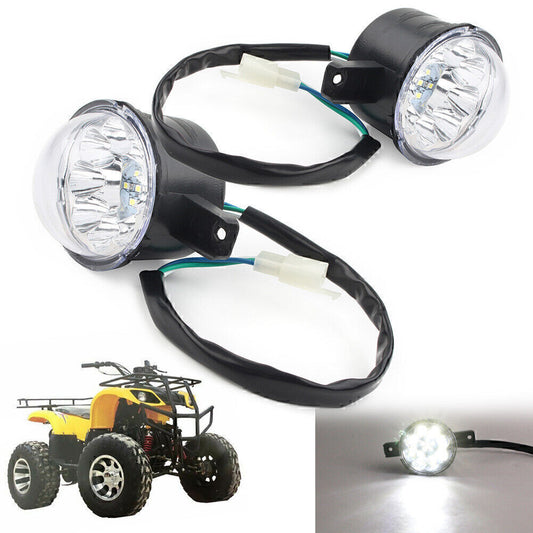 For ATV Quad 110 125CC Taotao Coolster Gokart 2X LED 3 Wire Headlight Head Light
