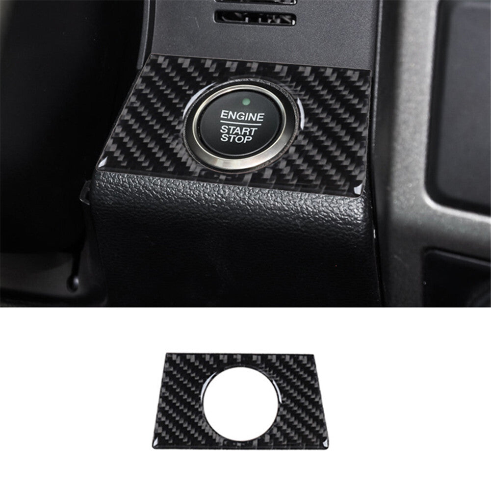 Carbon Fiber Interior Start Engine Decorative Key Trim Cover  for ford  F-150 2015