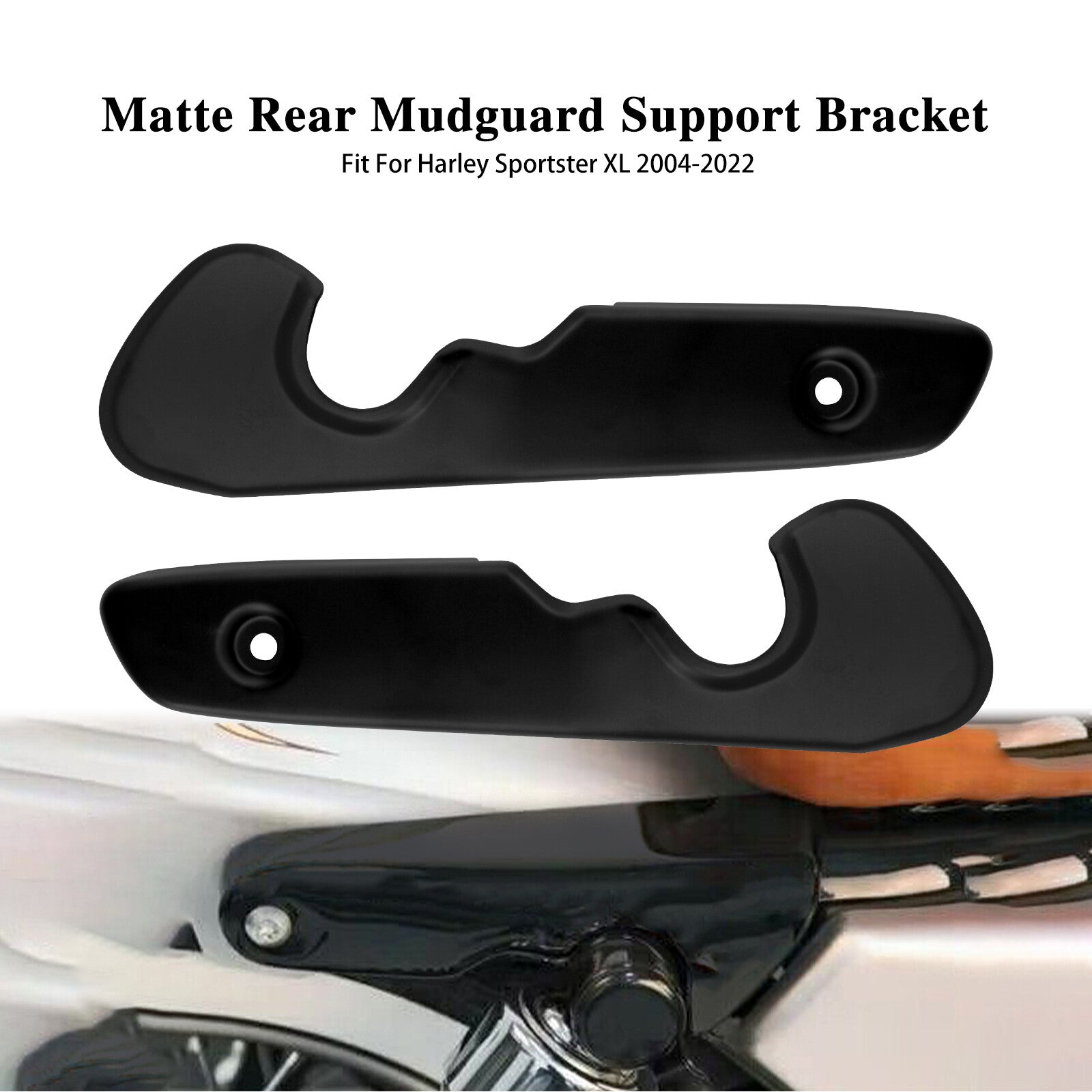 Black Short Rear Fender Mudguard Support Bracket for Harley Sportster 883 1200