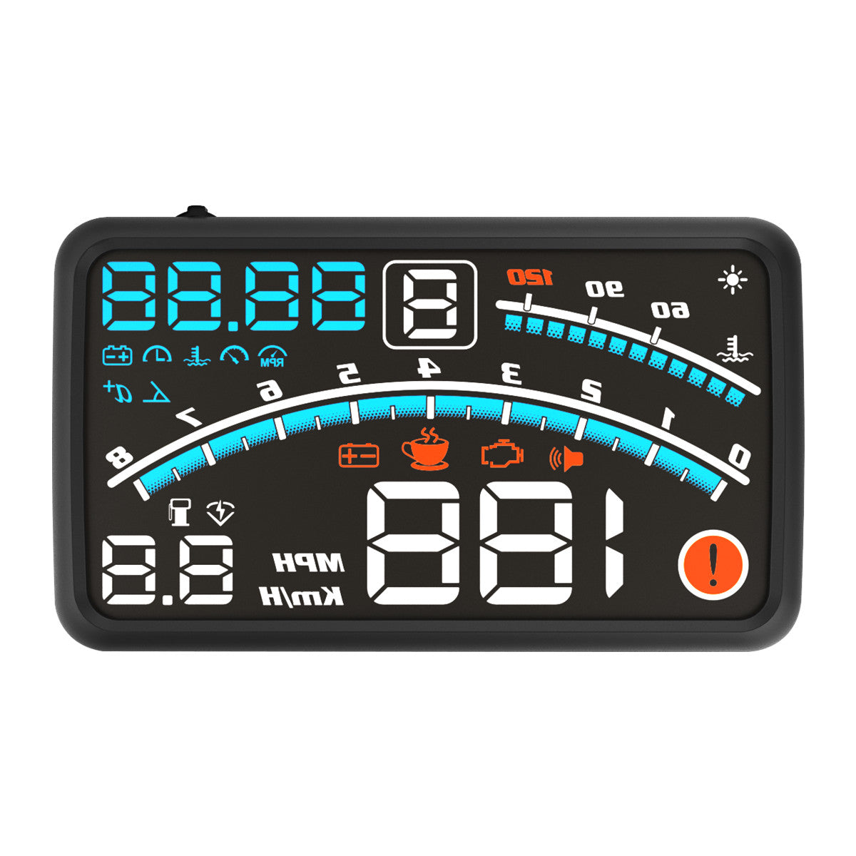 Car Speedometer Digital HUD Head Up Display OBD2 GPS Projector Overspeed Alarm