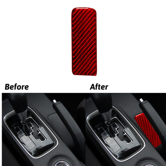Red Carbon Fiber Below Hand Brake Cover Trim for Mitsubishi Outlander 2014-2016