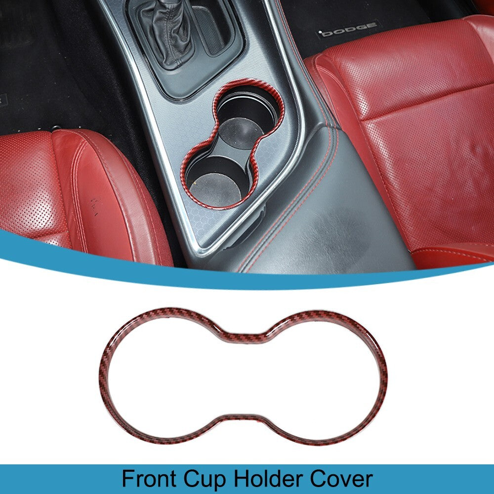 Interior Front Water Cup Holder Cover Trim Ring for Dodge for Challenger 2015-2023