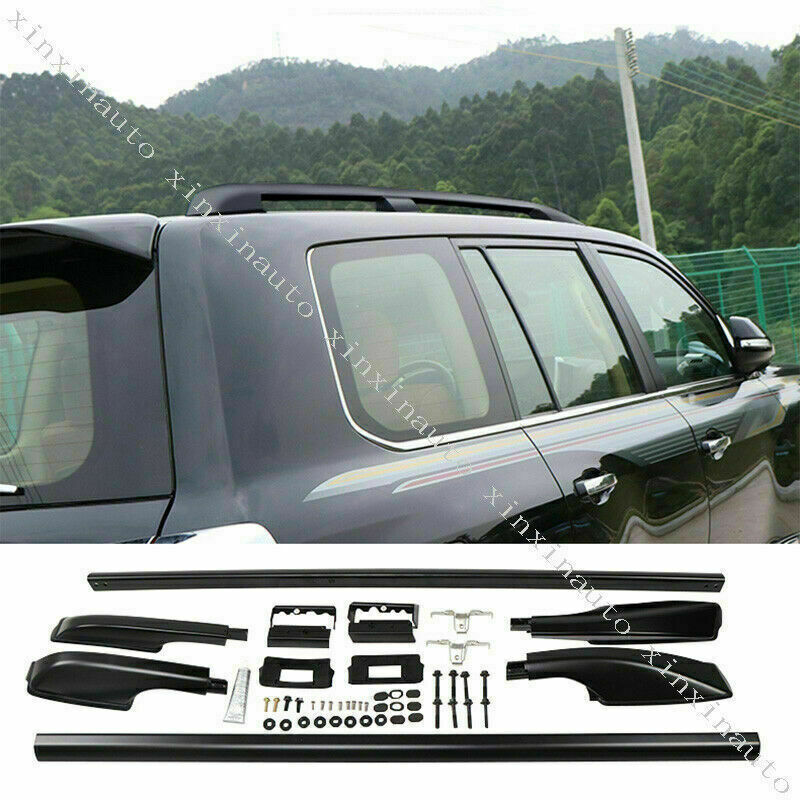 Black Aluminium Roof Rack Luggage Carrier for Toyota for Land Cruiser 200 2008-2021